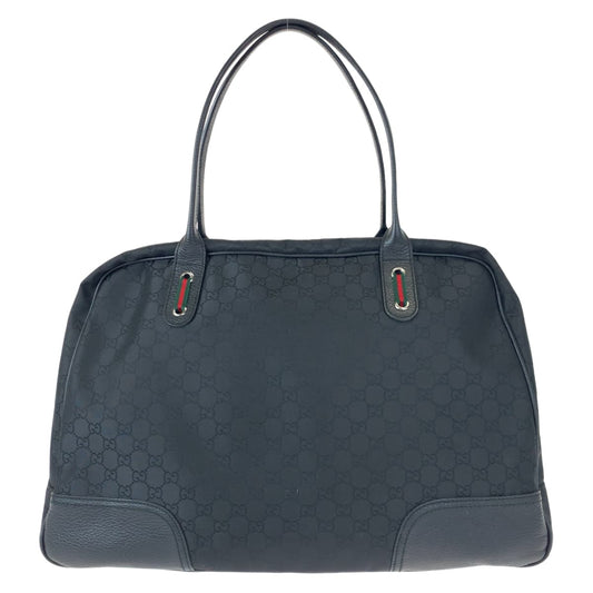 GUCCI Shoulder Bag 293595 Nylon Black black Shoulder Bag Tote Bag Boston Duffel bag Unisex Sherry line GG canvas Women Used
