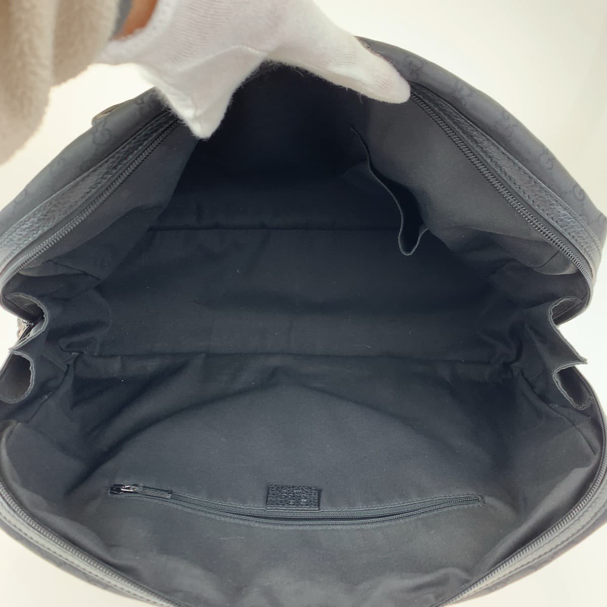 GUCCI Shoulder Bag 293595 Nylon Black black Shoulder Bag Tote Bag Boston Duffel bag Unisex Sherry line GG canvas Women Used