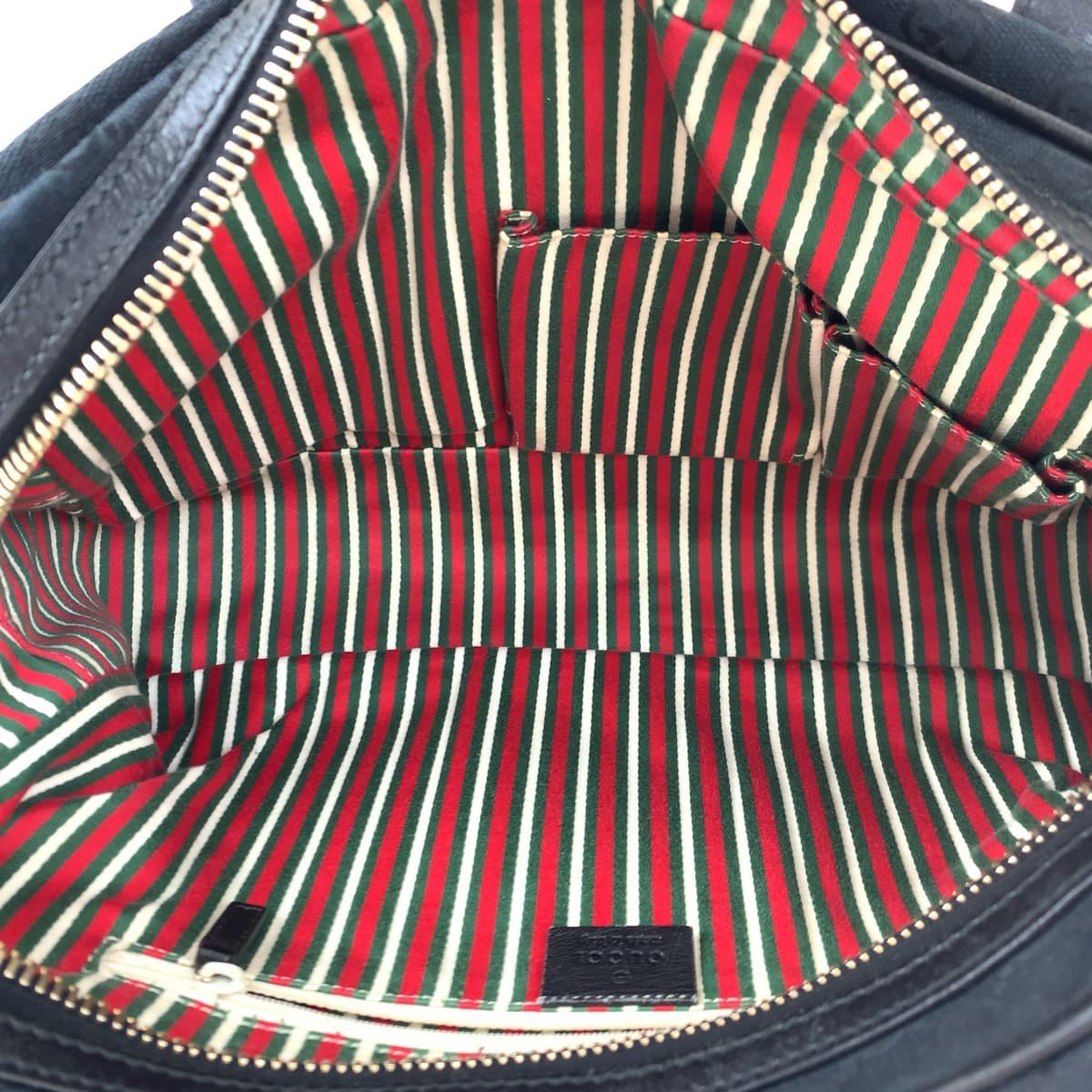GUCCI Tote Bag 169971 GG canvas, leather Black GoldMetal Tote Bag handbag Newbrit Interlocking Medium Shelly Women Used
