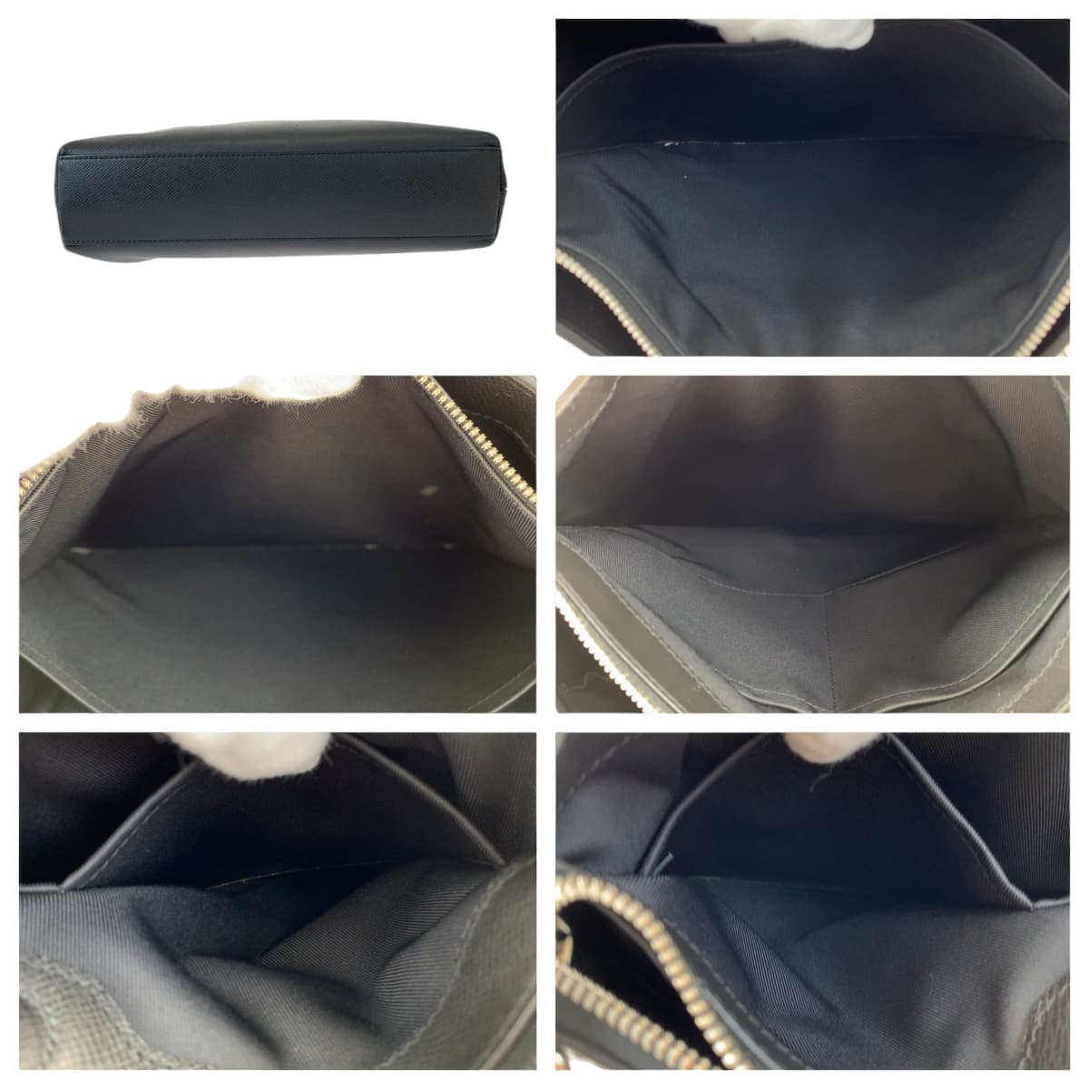 LOUIS VUITTON Business bag M33433 Taiga Noir black black Tote Bag Business bag Taiga Anton Tote mens Used