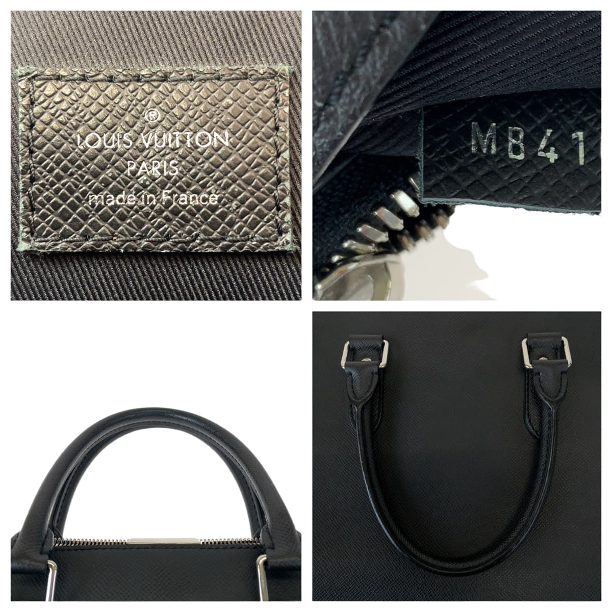 LOUIS VUITTON Business bag M33433 Taiga Noir black black Tote Bag Business bag Taiga Anton Tote mens Used