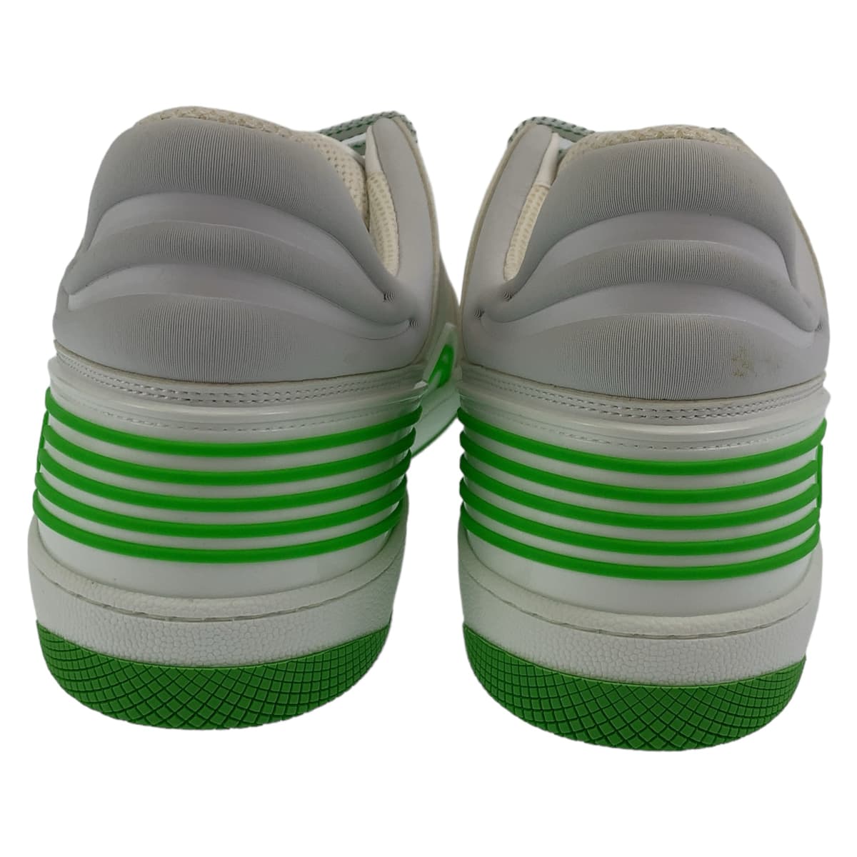 GUCCI sneakers 700290 leather White green Sneakers basketball shoes Basket GG pattern mens 11 Used