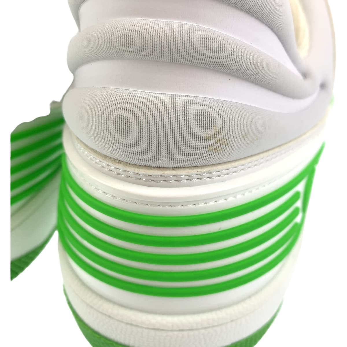 GUCCI sneakers 700290 leather White green Sneakers basketball shoes Basket GG pattern mens 11 Used