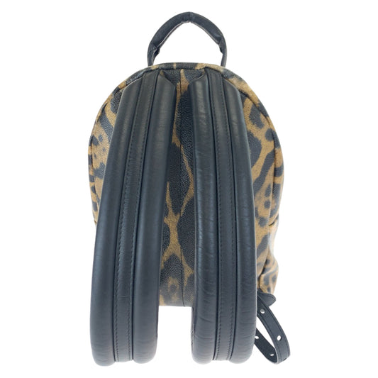 LOUIS VUITTON Backpack M52020 PVC Brown black Backpack Backpack Leopard Leopard Pattern Palm Springs PM Women Used