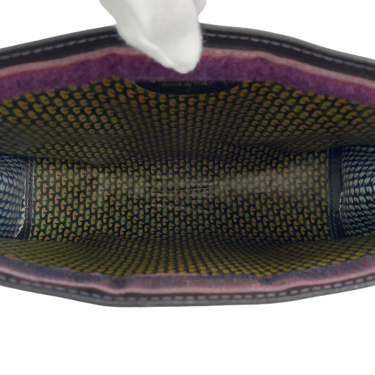 GUCCI Clutch bag Suede, Leather Navy black Clutch bag business bag Old Gucci Sherry line mens Used