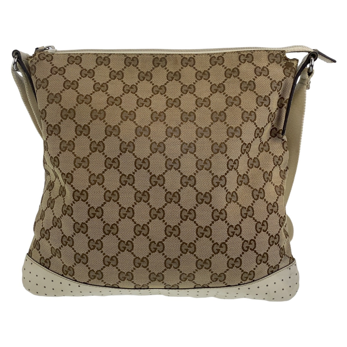 GUCCI Shoulder Bag 145857 GG canvas Beige SilverMetal Crossbody Shoulder Bag Messenger Bag GG pattern Women Used