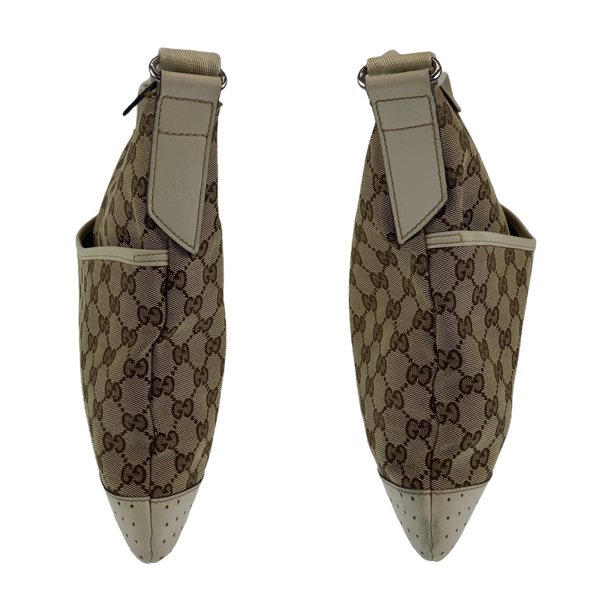 GUCCI Shoulder Bag 145857 GG canvas Beige SilverMetal Crossbody Shoulder Bag Messenger Bag GG pattern Women Used