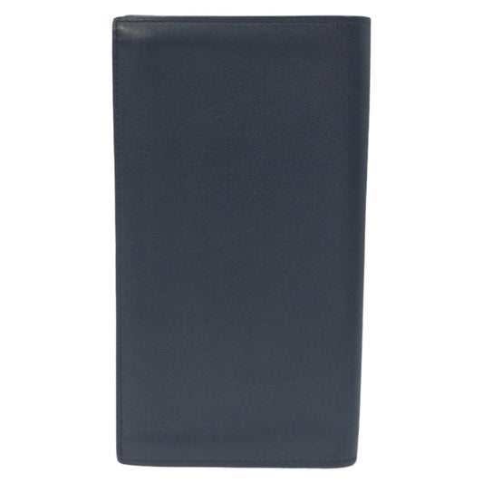 HERMES Bill Compartment leather Black black Bill Compartment Bifold Wallet Citizen twill mens Used
