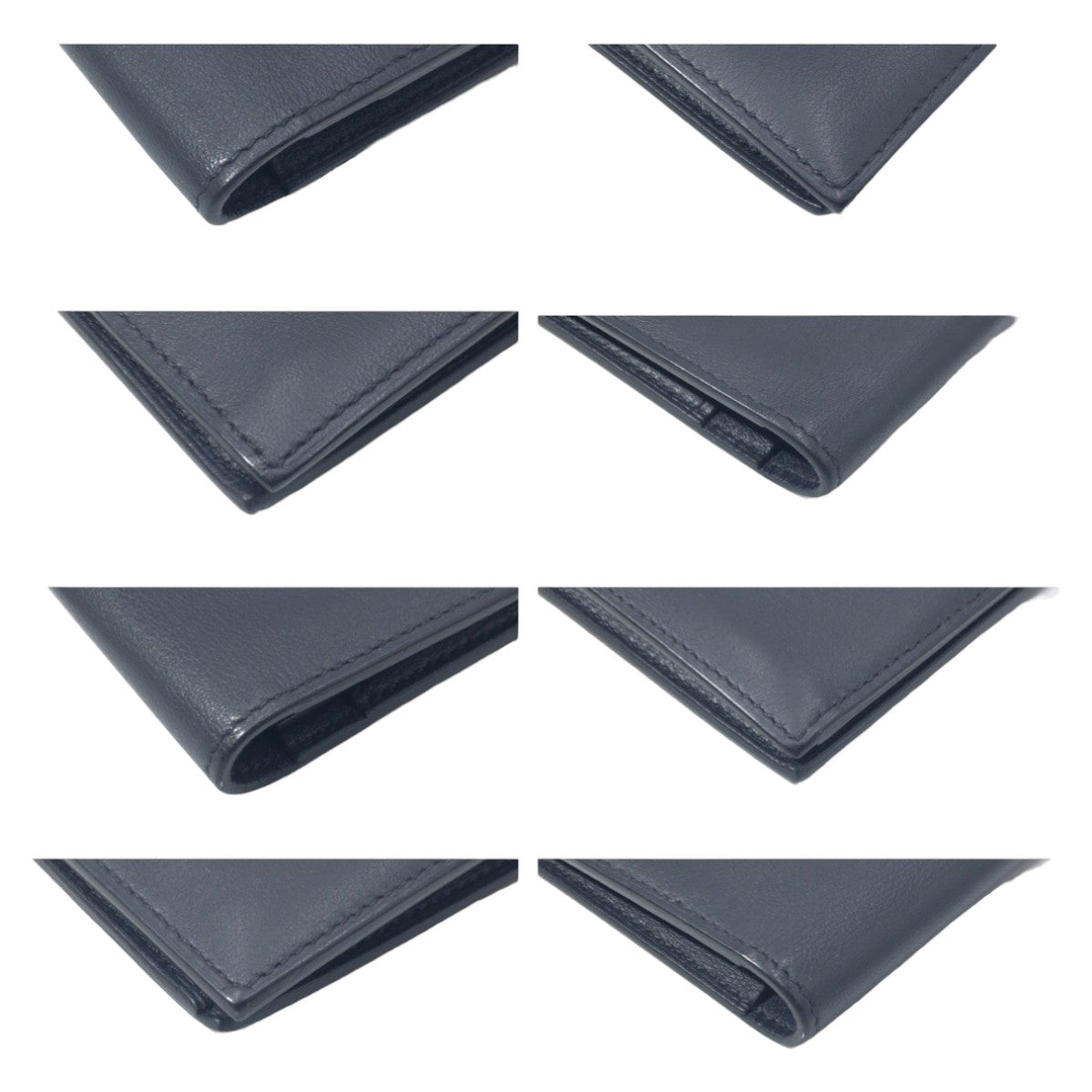 HERMES Bill Compartment leather Black black Bill Compartment Bifold Wallet Citizen twill mens Used