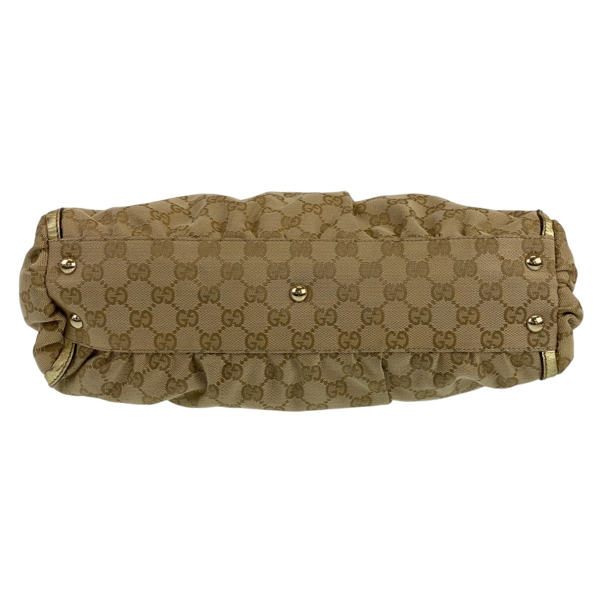 GUCCI Tote Bag 189831 GG canvas Beige Gold Metal Tote Bag Shoulder Bag Abbey Women Used