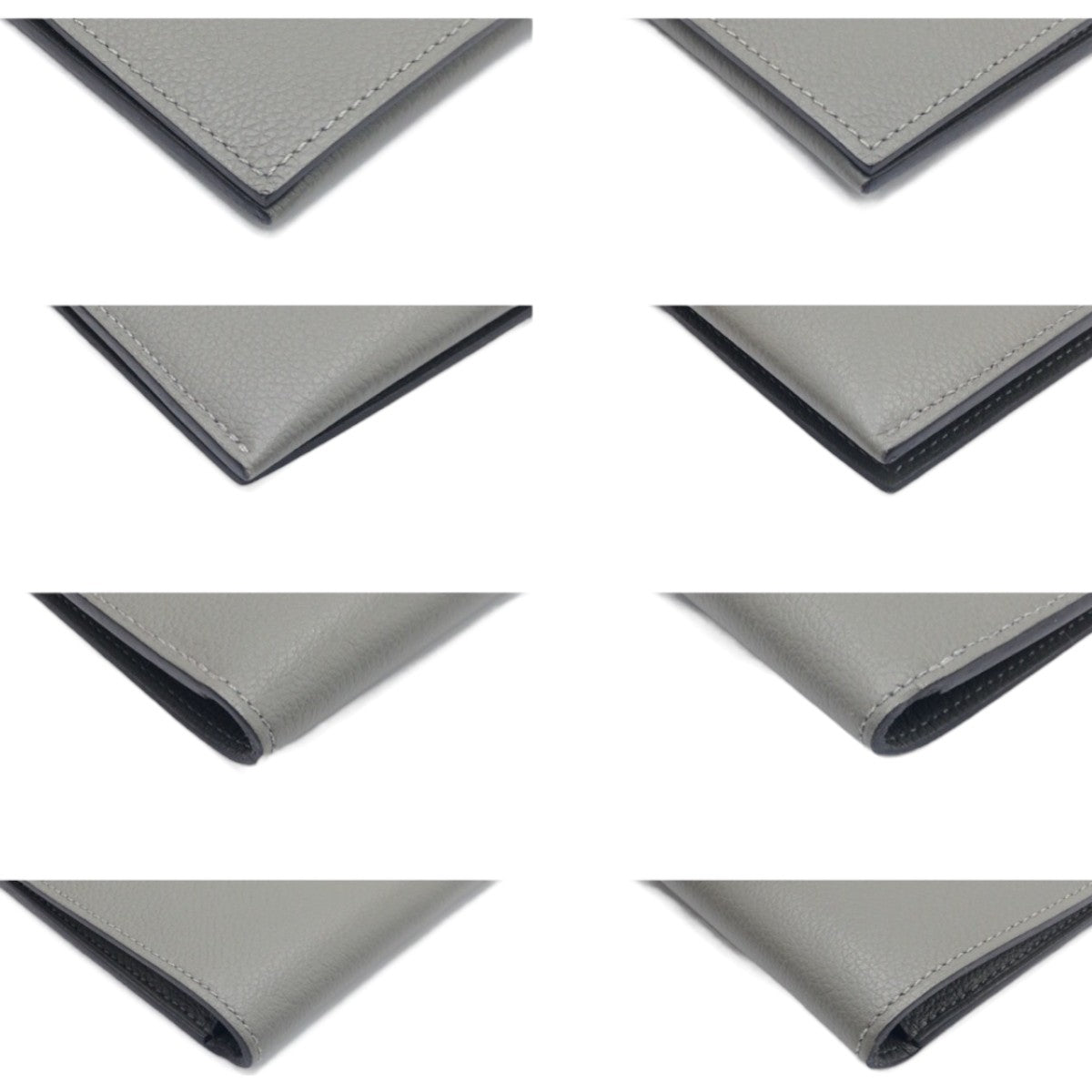 HERMES Long Wallet Purse leather Grey SilverMetal Long Wallet Purse RMS Tutankhamun Women Used