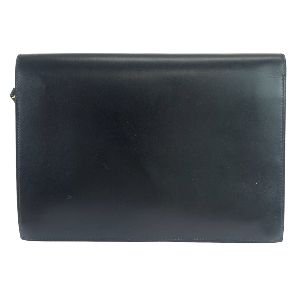 HERMES Clutch bag Box scarf Black GoldMetal Clutch bag business bag Pochette jet mens Used