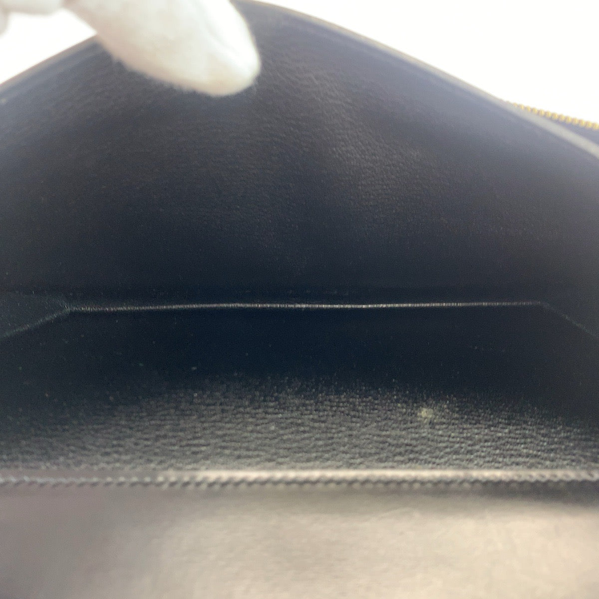 HERMES Clutch bag Box scarf Black GoldMetal Clutch bag business bag Pochette jet mens Used