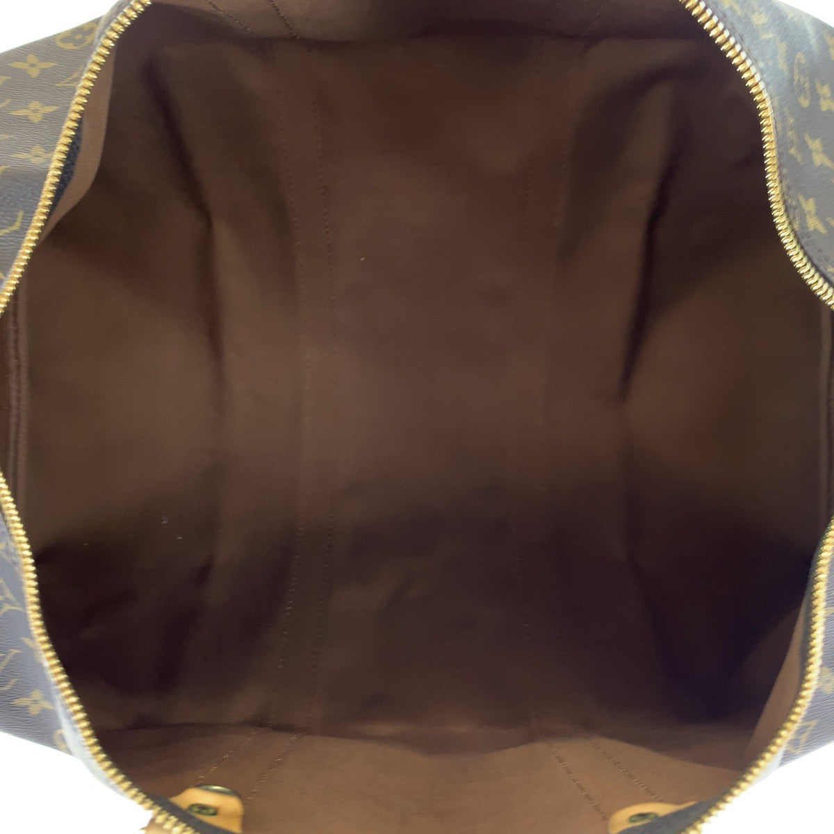 LOUIS VUITTON Boston Duffel bag M41416 PVC Brown Beige Gold Metal Monogram Keepall bandouliere50