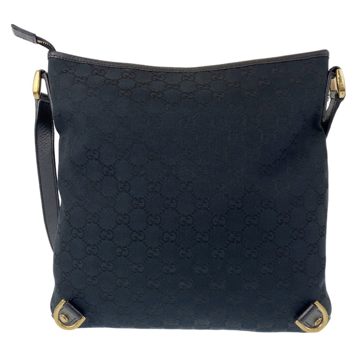 GUCCI Shoulder Bag 131326 GG canvas, leather Black GoldMetal Crossbody Shoulder Bag Messenger Bag Abbey Women Used