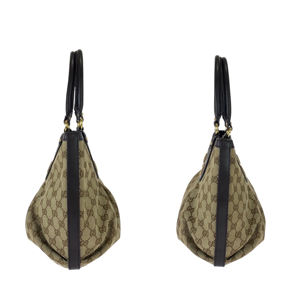 GUCCI Tote Bag 269953 GG canvas, leather Beige brown Tote Bag Shoulder Bag Women Used