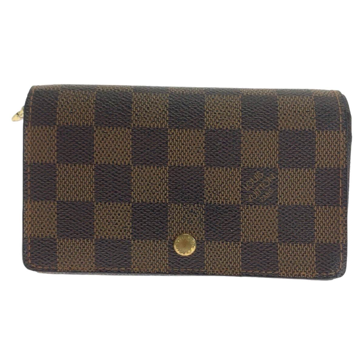 LOUIS VUITTON Bifold Wallet N61730 PVC Brown Gold Metal Folding wallet Compact wallet Damier L-Zip Portonet Bie Tresol Women Used