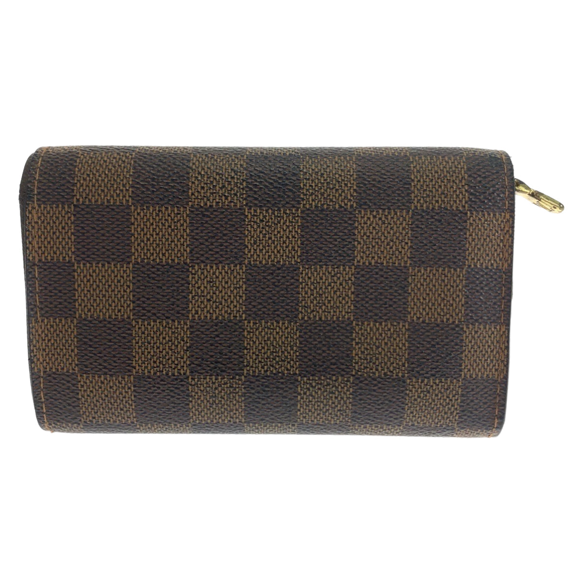 LOUIS VUITTON Bifold Wallet N61730 PVC Brown Gold Metal Folding wallet Compact wallet Damier L-Zip Portonet Bie Tresol Women Used