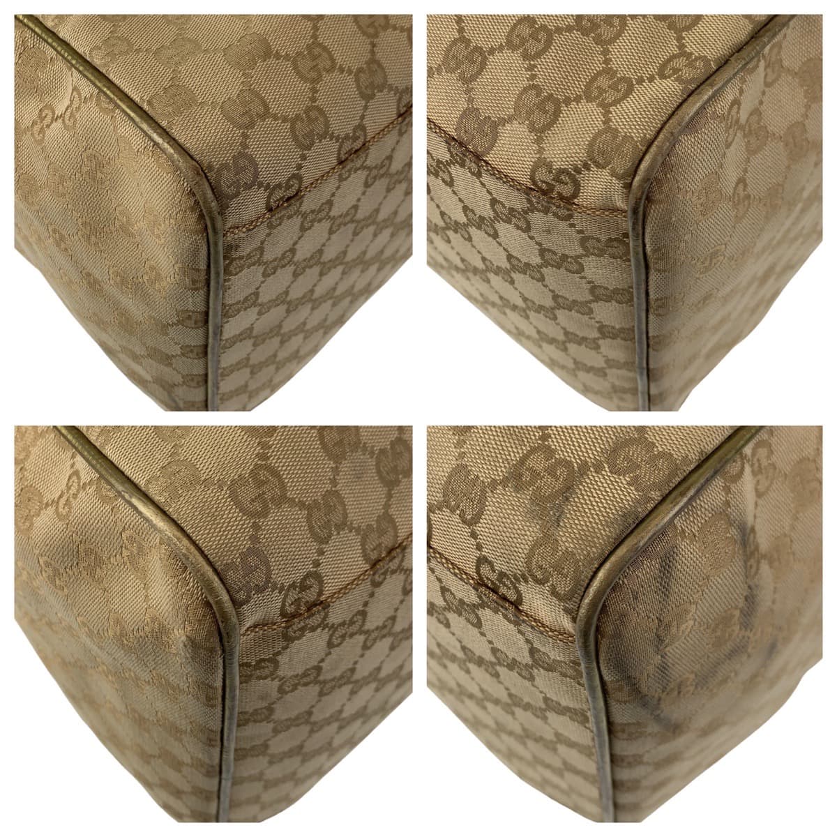 GUCCI Boston Duffel bag 153240 GG canvas Beige Gold Metal Boston Duffel bag Handbag Unisex GG pattern Women Used