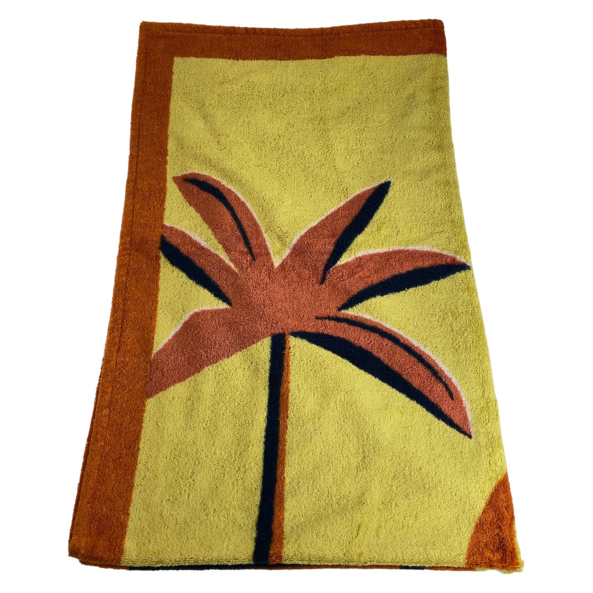 HERMES towel cotton Orange multicolor Beach towel Aprs La Vague Beach towel Women Used