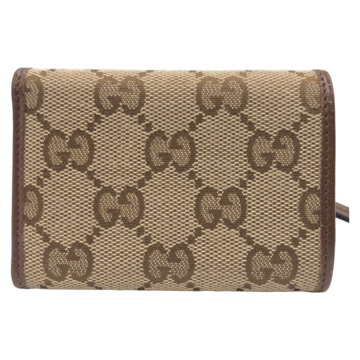 GUCCI Tri-fold wallet GG canvas Brown SilverMetal Folding wallet Compact wallet Balenciaga Collaboration The Hacker Project mens Used