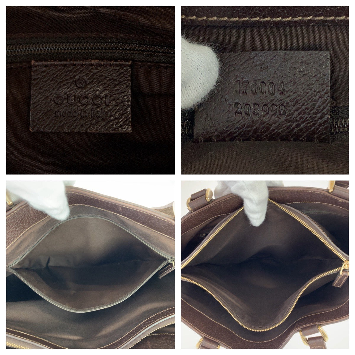 GUCCI Tote Bag 170004 GG canvas, leather Beige Brown Gold Metal Tote Bag Shoulder Bag Abbey Women Used