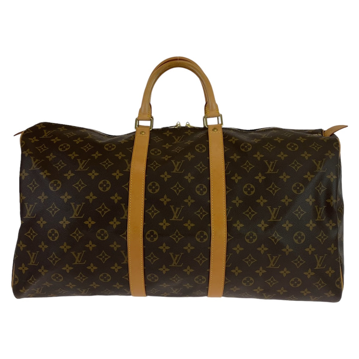 LOUIS VUITTON Boston Duffel bag M41424 PVC Brown Gold Metal Boston Duffel bag unisex Monogram Keepall 55 mens Used