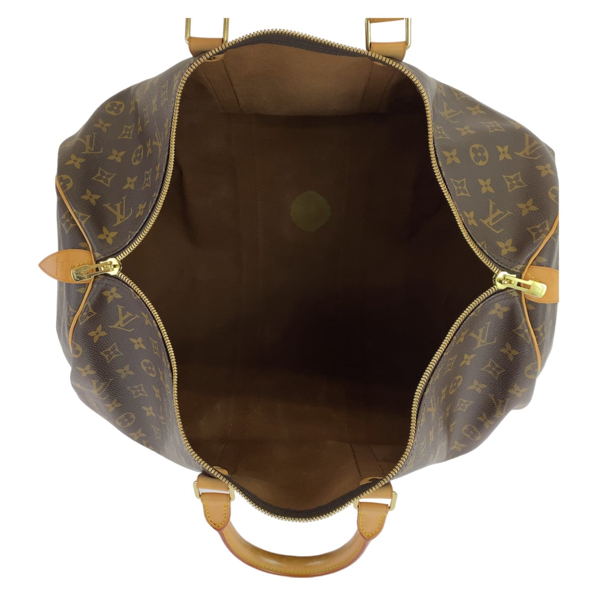 LOUIS VUITTON Boston Duffel bag M41424 PVC Brown Gold Metal Boston Duffel bag unisex Monogram Keepall 55 mens Used