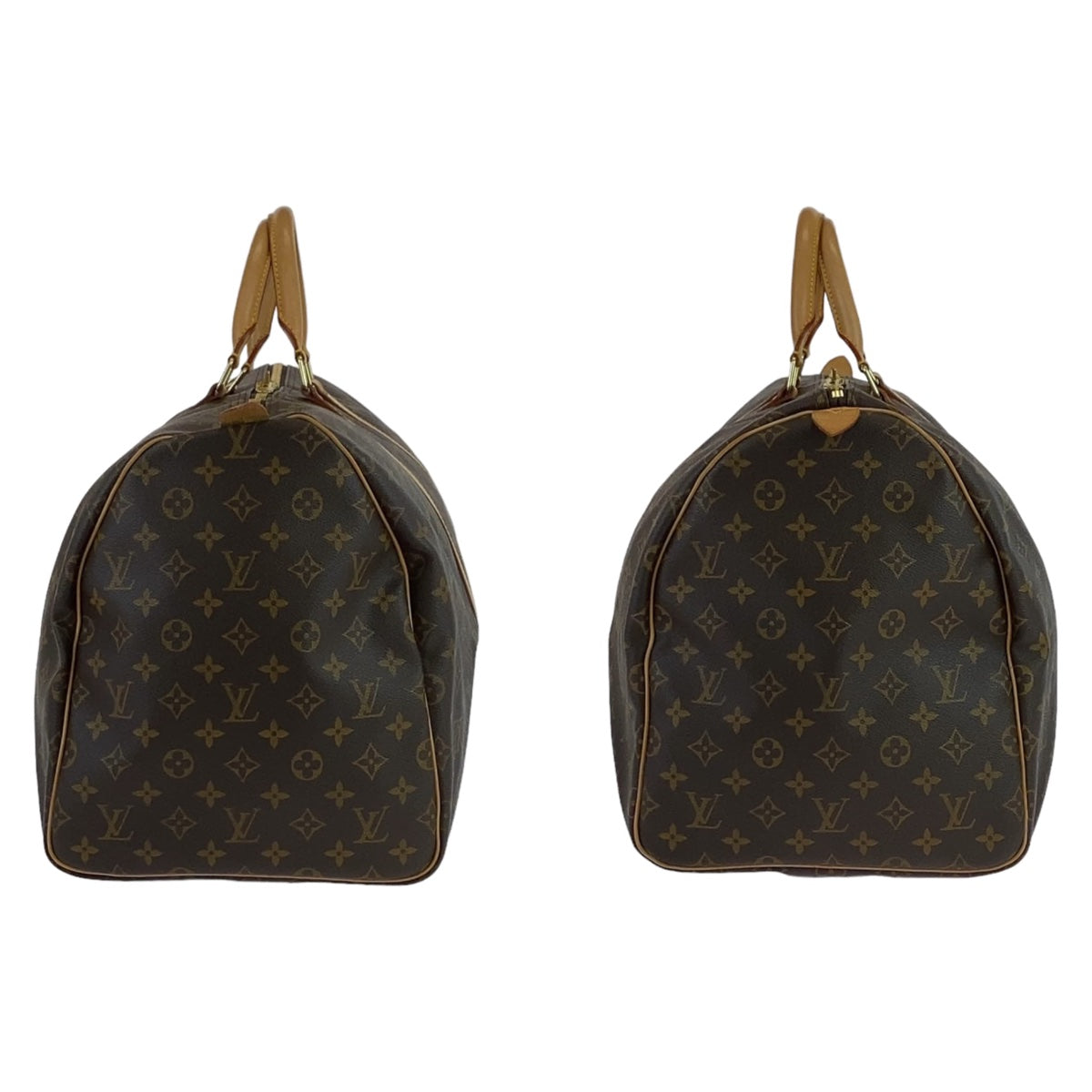 LOUIS VUITTON Boston Duffel bag M41424 PVC Brown Gold Metal Boston Duffel bag unisex Monogram Keepall 55 mens Used