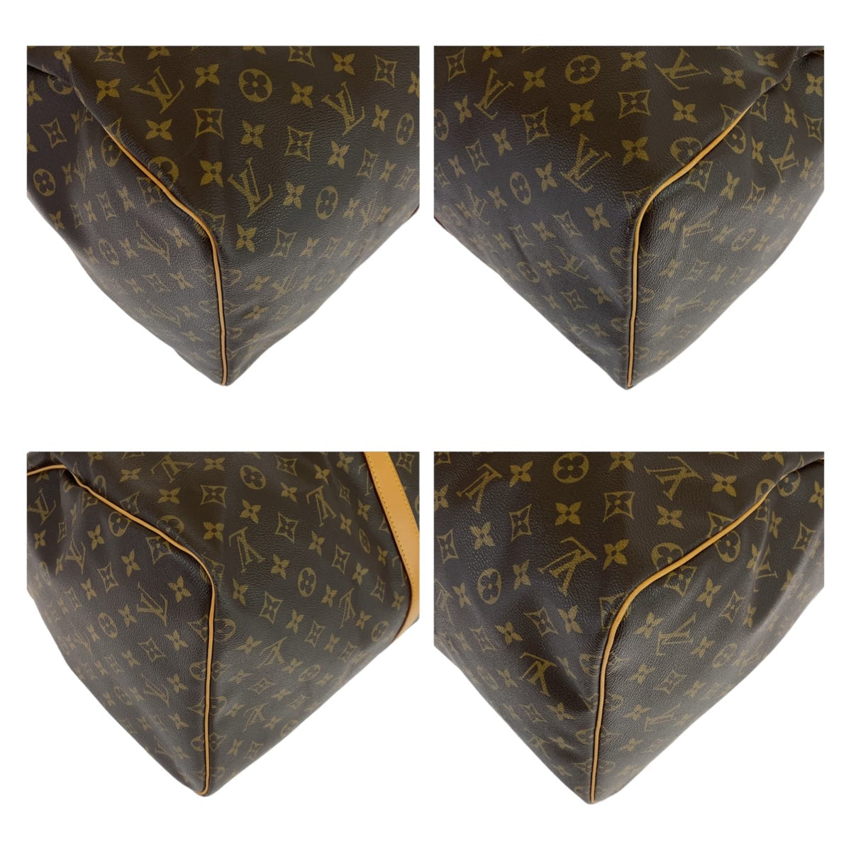 LOUIS VUITTON Boston Duffel bag M41424 PVC Brown Gold Metal Boston Duffel bag unisex Monogram Keepall 55 mens Used