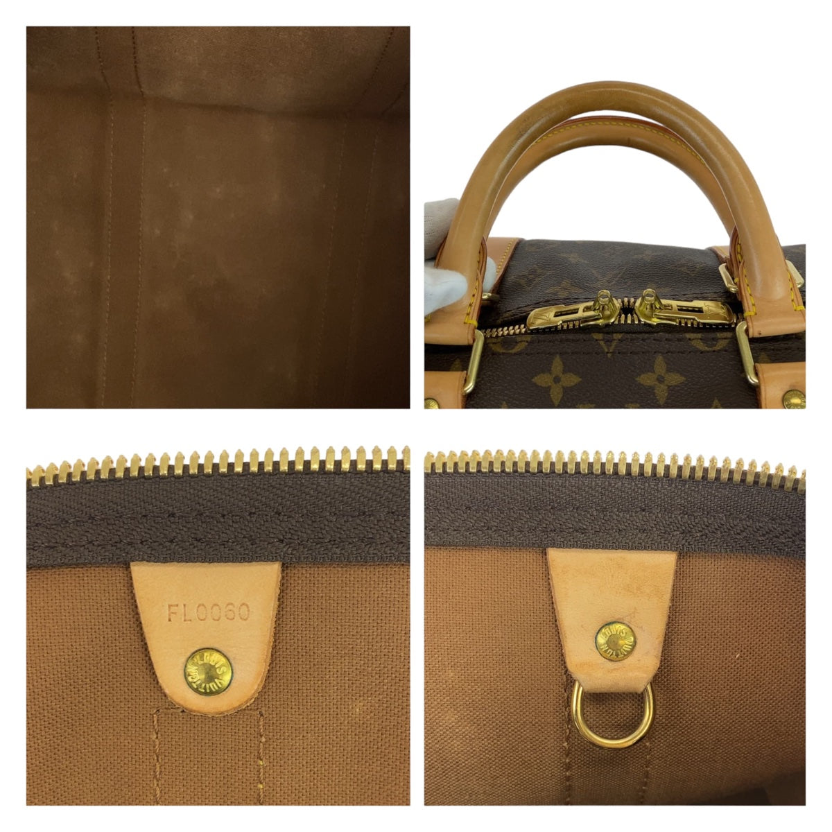 LOUIS VUITTON Boston Duffel bag M41424 PVC Brown Gold Metal Boston Duffel bag unisex Monogram Keepall 55 mens Used