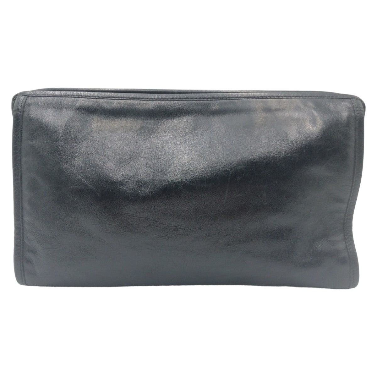 GUCCI Clutch bag leather black Clutch bag business bag Interlocking mens Used