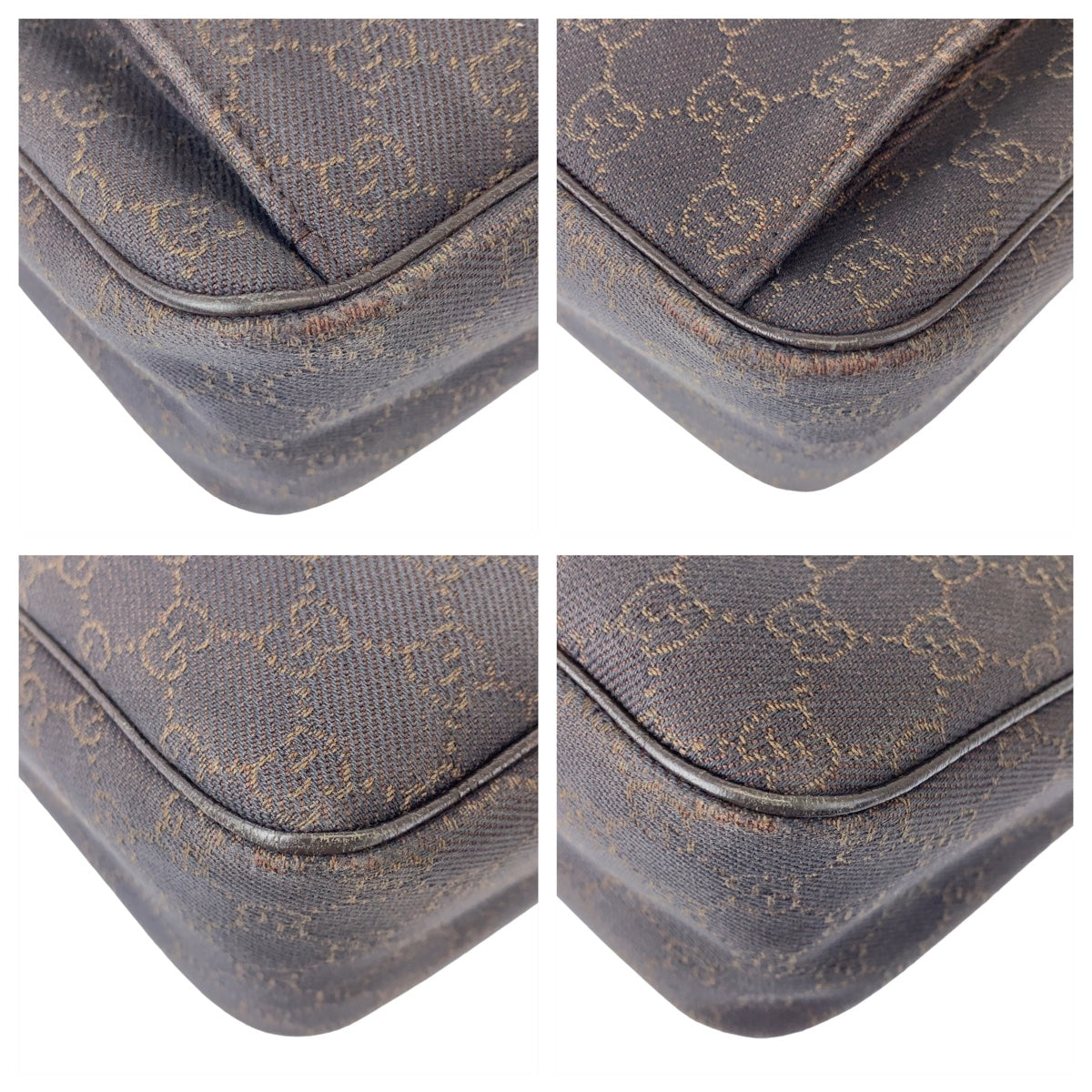 GUCCI Shoulder Bag 293581 GG canvas, leather Brown Silver Metal Hobo Shoulder Bag Handbag Abbey GG pattern Women Used