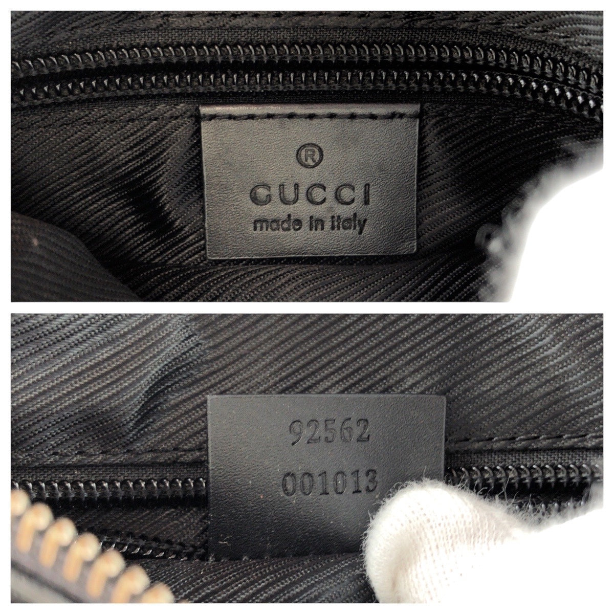 GUCCI Shoulder Bag 92562 GG canvas, leather Black SilverMetal Shoulder Bag pochette mens Used