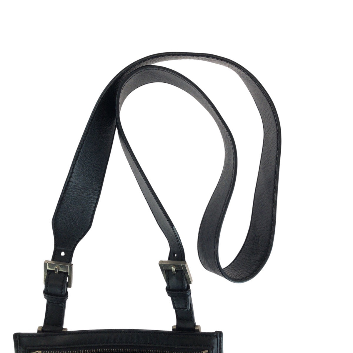GUCCI Shoulder Bag 92562 GG canvas, leather Black SilverMetal Shoulder Bag pochette mens Used