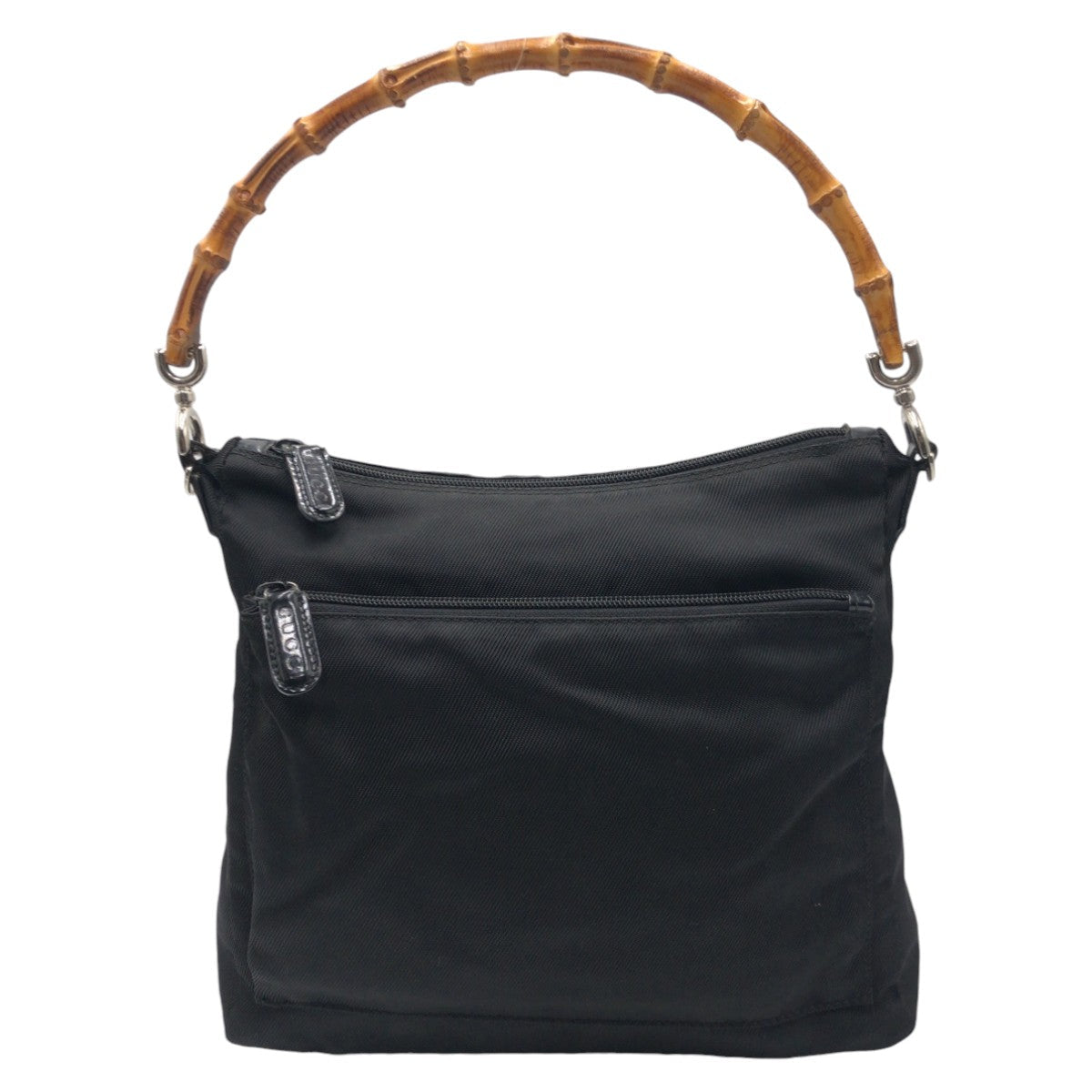 GUCCI Handbag Nylon Black black Handbag Shoulder Bag 2way Bamboo Women Used