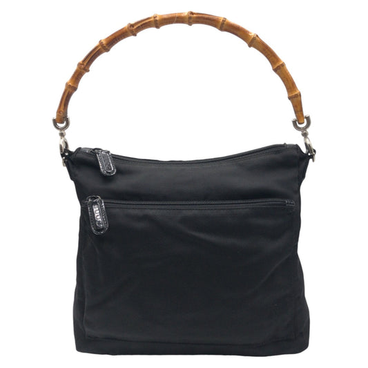 GUCCI Handbag Nylon Black black Handbag Shoulder Bag 2way Bamboo Women Used