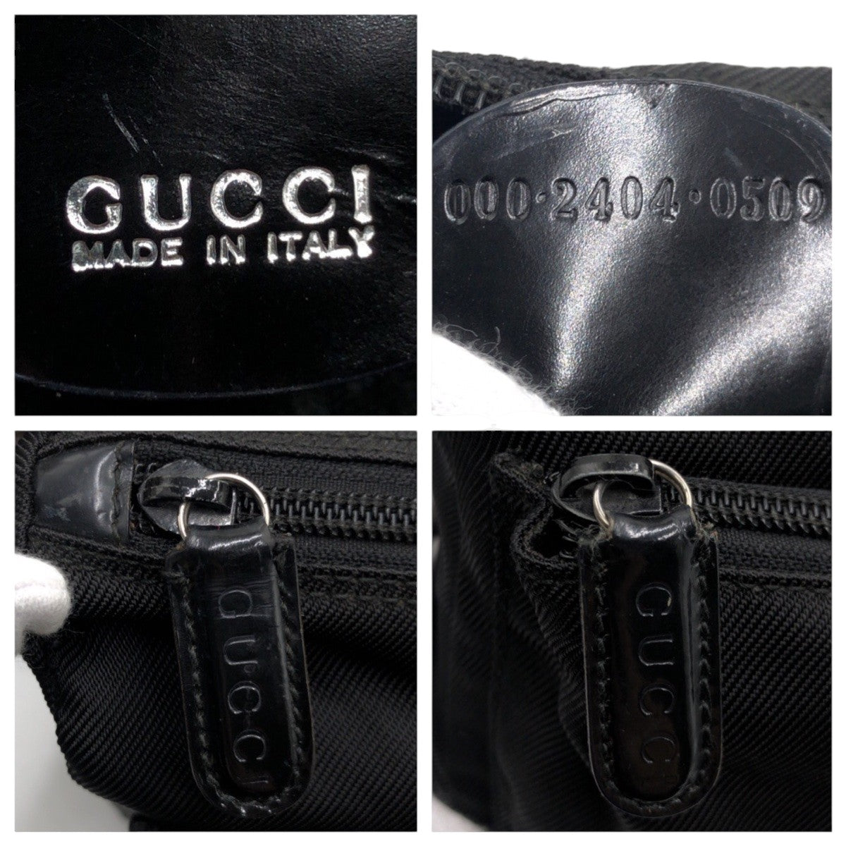 GUCCI Handbag Nylon Black black Handbag Shoulder Bag 2way Bamboo Women Used