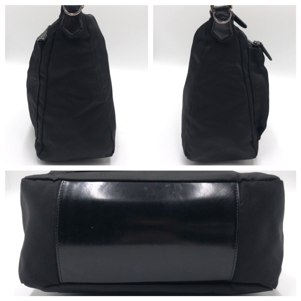 GUCCI Handbag Nylon Black black Handbag Shoulder Bag 2way Bamboo Women Used