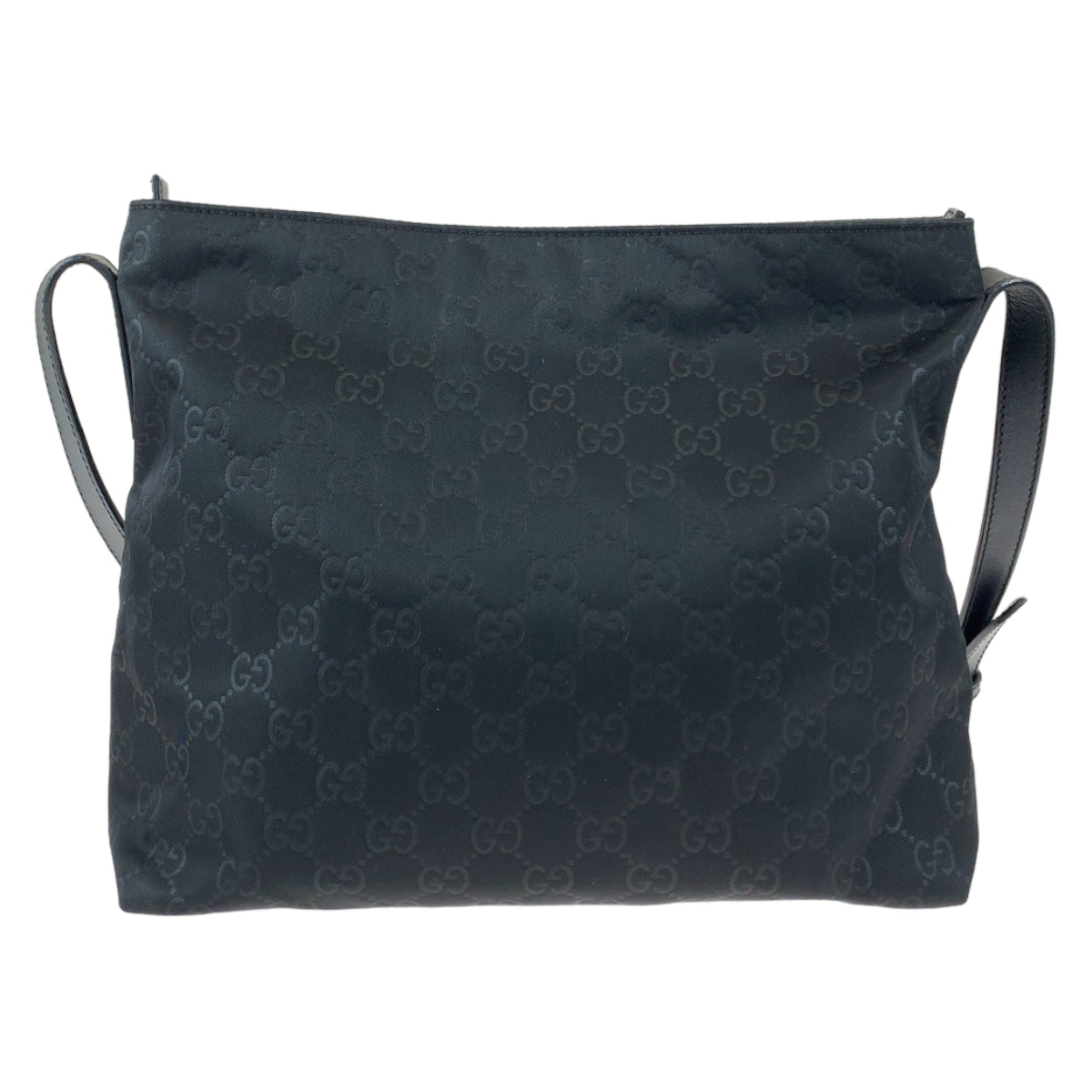 GUCCI Shoulder Bag 314529 Nylon, Leather Black Silver Metal Crossbody Shoulder Bag Messenger Bag Embossed nylon GG pattern mens Used