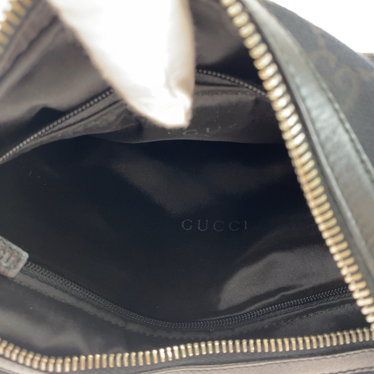 GUCCI Shoulder Bag 001 3812 GG canvas, leather Black SilverMetal Hobo Shoulder Bag Handbag Women Used