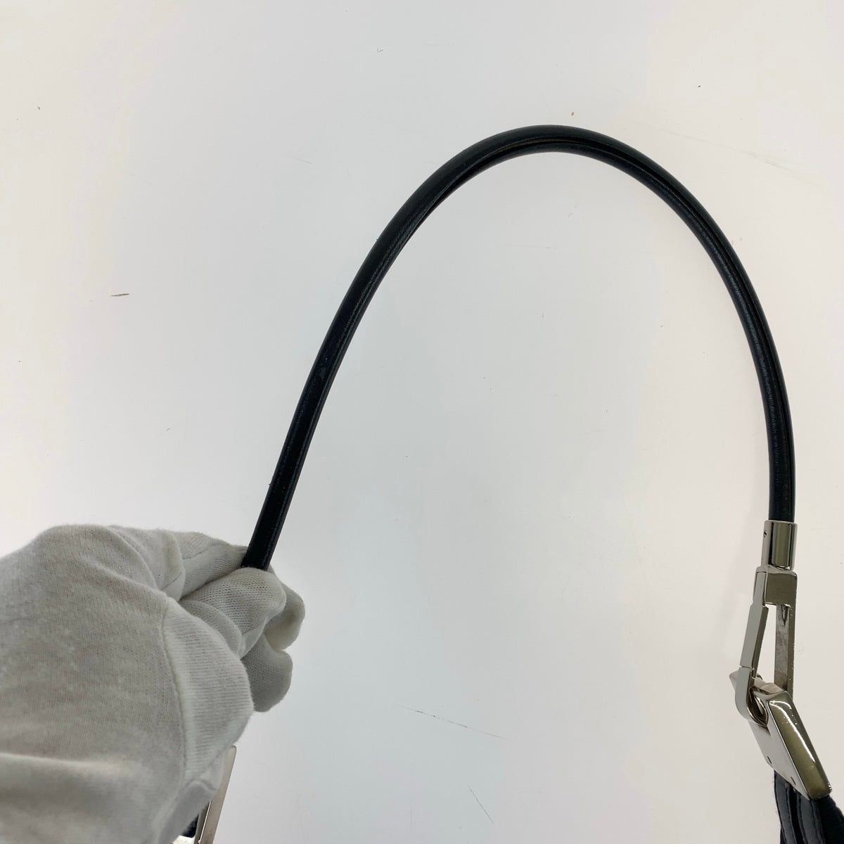 GUCCI Shoulder Bag 001 3812 GG canvas, leather Black SilverMetal Hobo Shoulder Bag Handbag Women Used