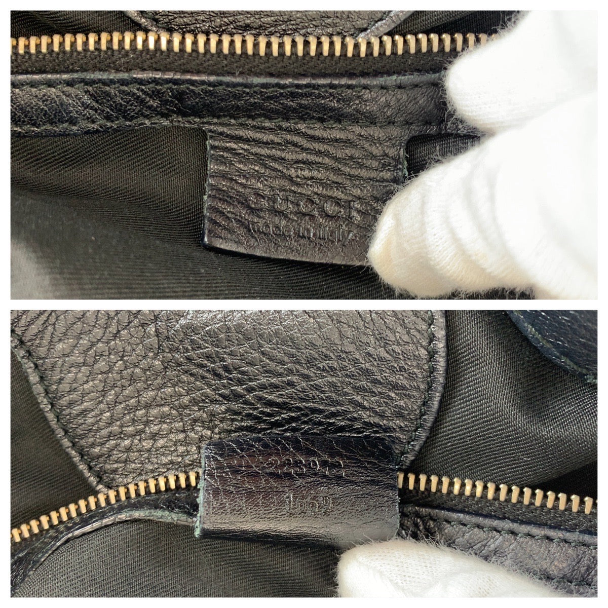 GUCCI Tote Bag 223972 GG canvas, leather Black Silver Metal Tote Bag Shoulder Bag Women Used