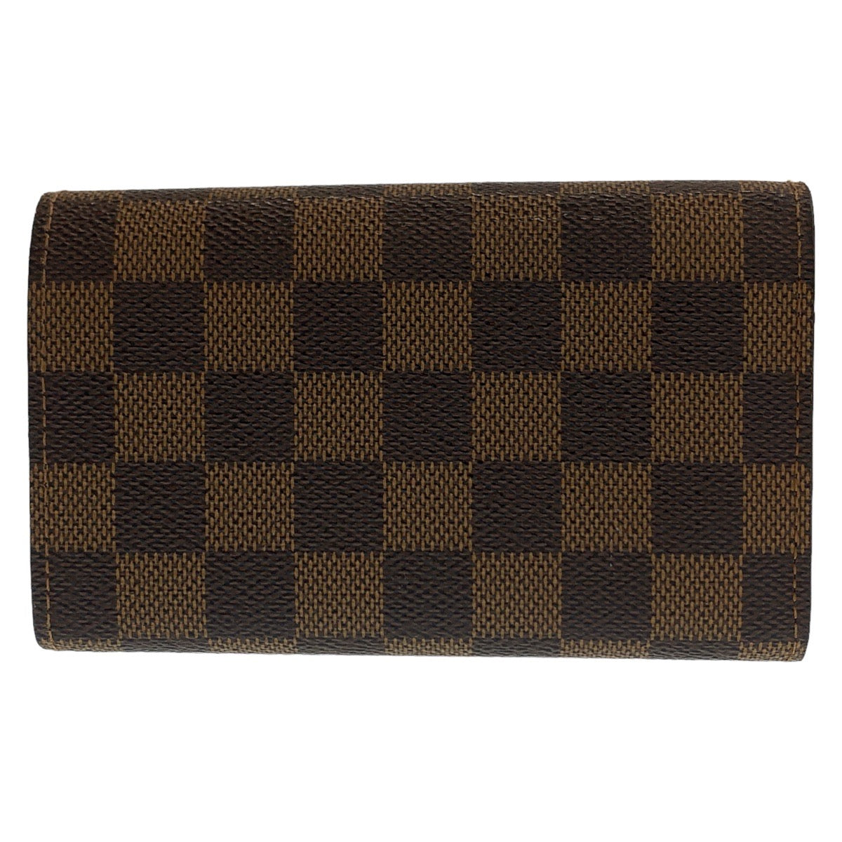 LOUIS VUITTON Bifold Wallet N61730 PVC Brown Gold Metal Folding wallet Compact wallet Damier Portefeuille Tresol Women Used