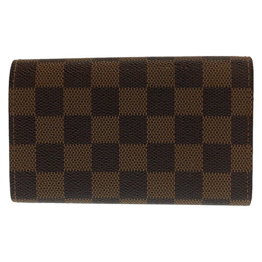 LOUIS VUITTON Bifold Wallet N61730 PVC Brown Gold Metal Folding wallet Compact wallet Damier Portefeuille Tresol Women Used