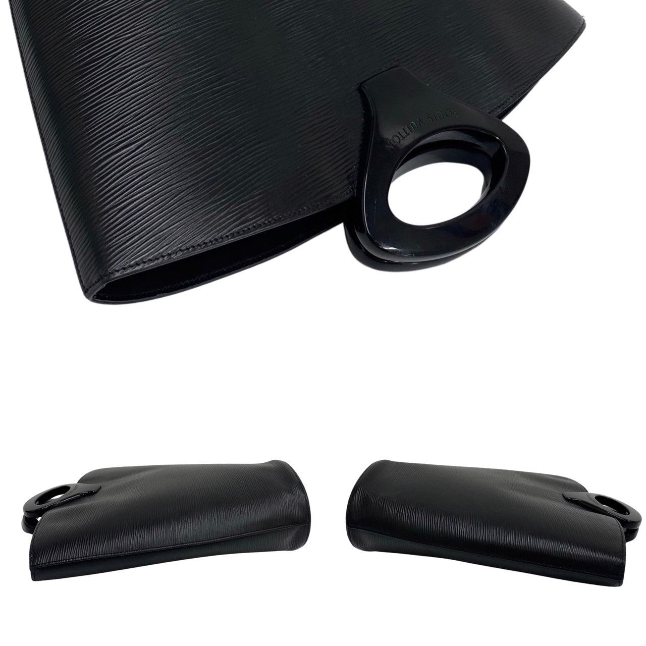 LOUIS VUITTON Handbag leather black Epi Noctumble
