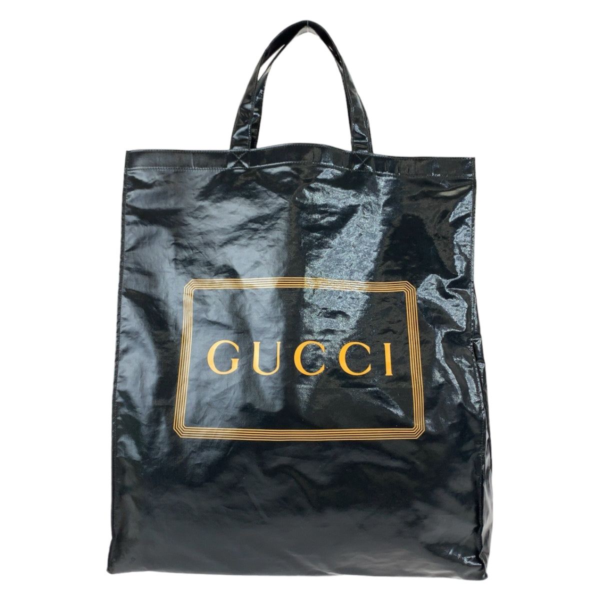 GUCCI Tote Bag 575140 Coated canvas Black yellow Tote Bag Business bag mens Used