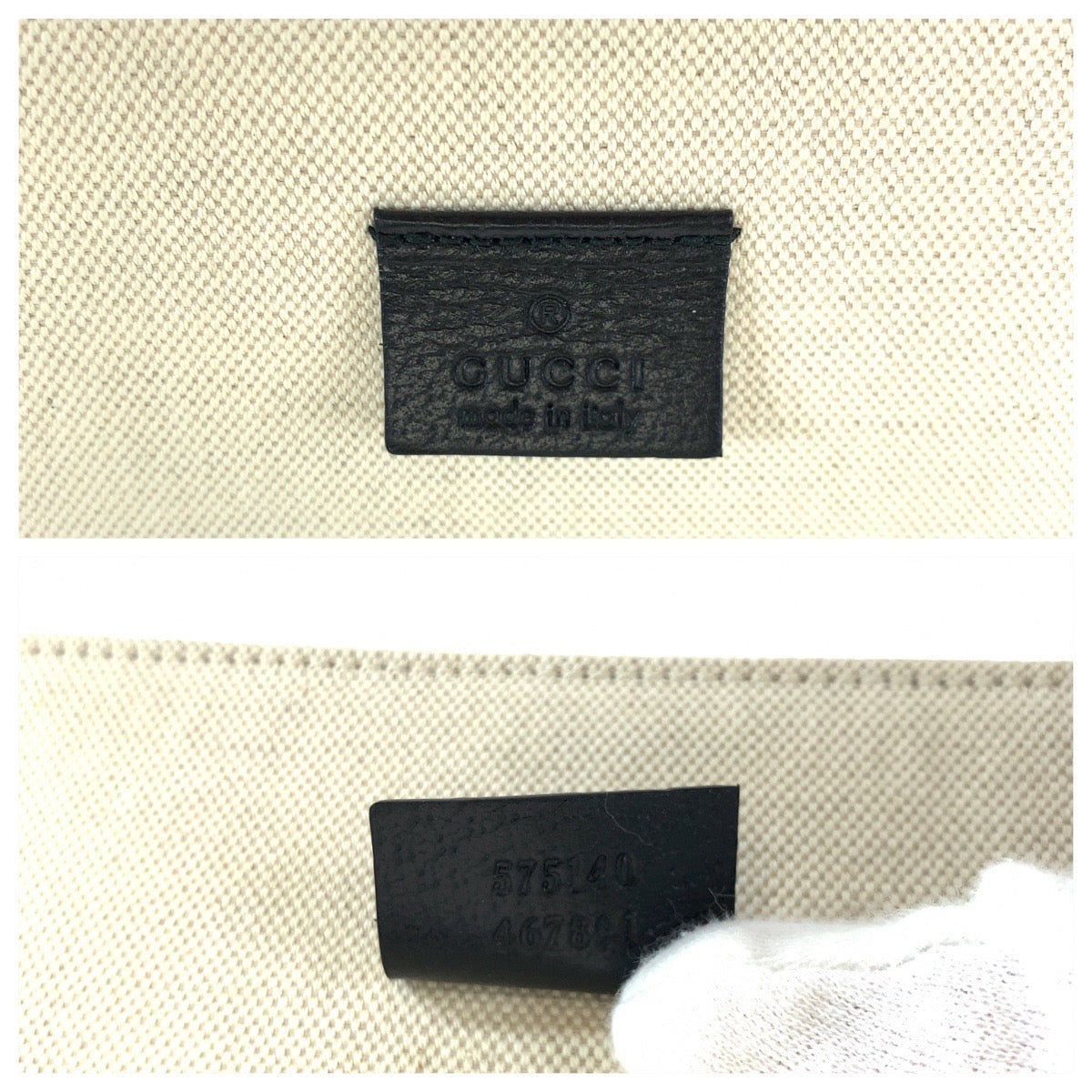 GUCCI Tote Bag 575140 Coated canvas Black yellow Tote Bag Business bag mens Used
