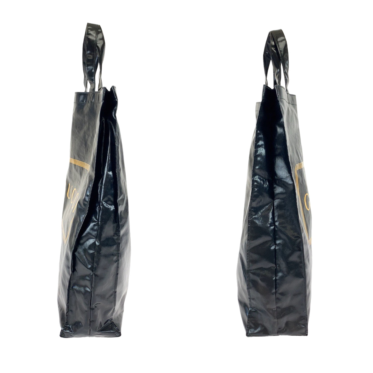 GUCCI Tote Bag 575140 Coated canvas Black yellow Tote Bag Business bag mens Used