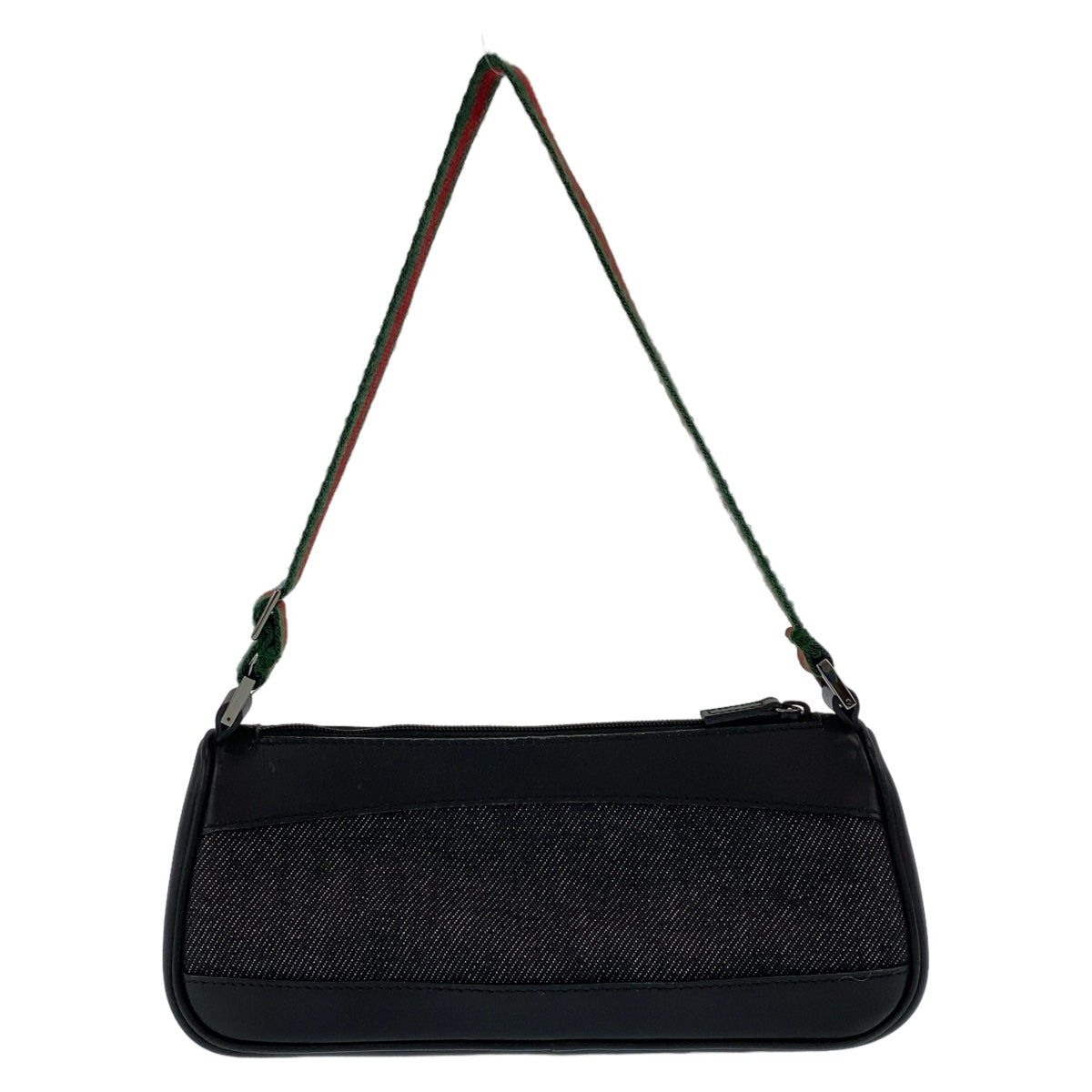 GUCCI Handbag 92320 Canvas, Leather Black Silver Metal Handbag accessory pouch Sherry line Women Used